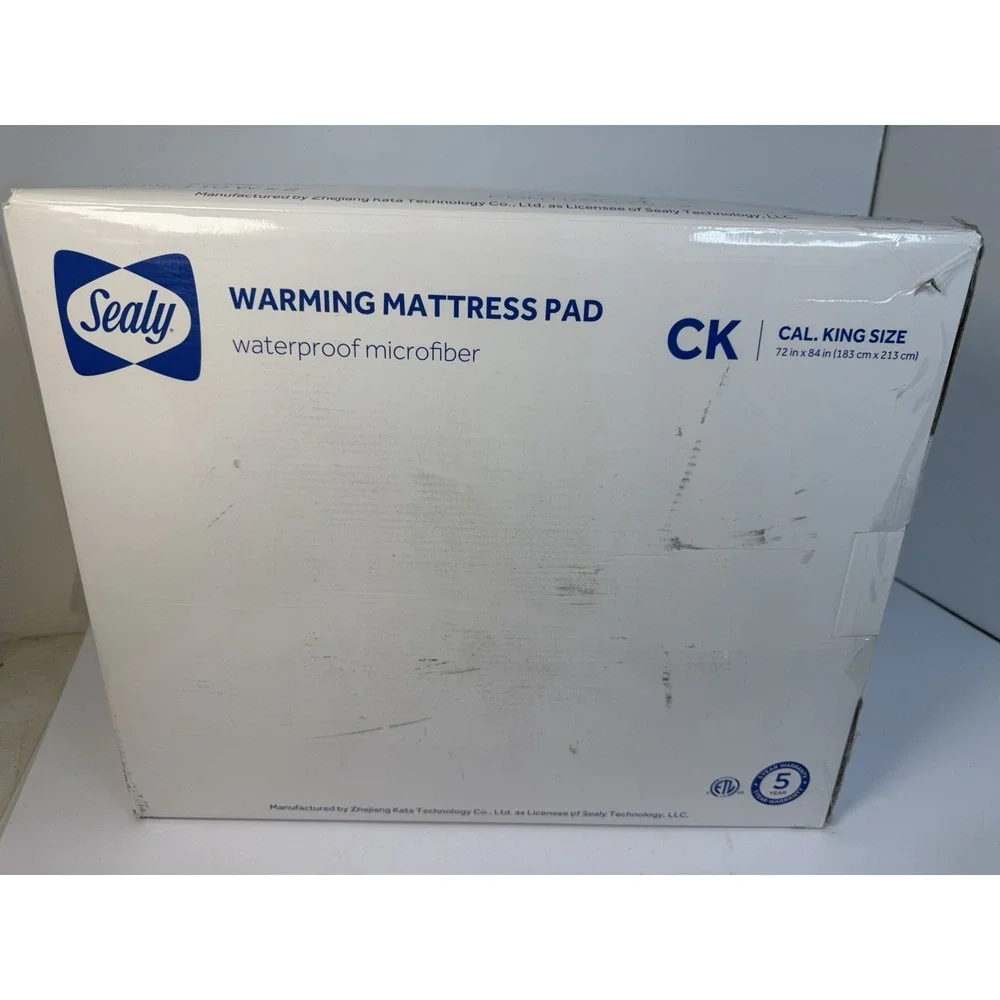 Sealy Warming Mattress Pad California King Size 72 in x 84 Controls Open Box